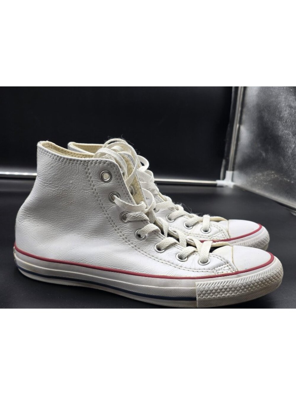 Converse Chuck Taylor All Star Shoes Men 6 White Stained High Top Sneakers